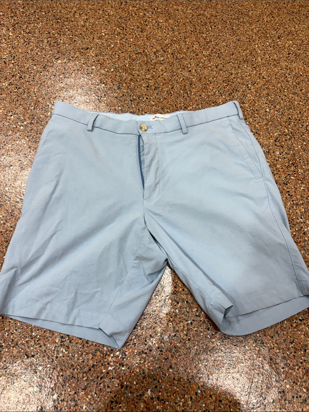 Peter Millar Light Blue Men's Stretch Flat Front Shorts